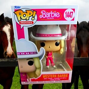 Western Barbie funko # 1447 (nib) With Pop Protector